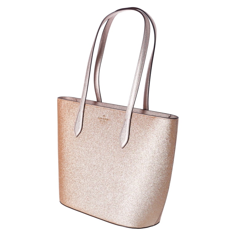 Kate Spade Glimmer Large Top Zip Tote Shoulder Bag Gold Glitter