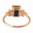 thumbnail image 5 of Natural Black Onyx Ring, Black Onyx Gemstone Ring, December Birthstone, Zircon Ring, Women Ring, Gold Micron, 925 Sterling Silver, Cocktail Ring, Dainty Minimalist Stacking jewelry, Mother's day Ring, 5 of 5