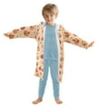 thumbnail image 7 of FORMRS Niños Bathrobe Unisex Hooded Robe Soft Plush Pajamas Sleepwear, Size 7-9T, Colorful Halloween Pumpkin Pattern, 7 of 7