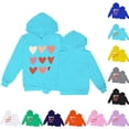 thumbnail image 4 of Generic Pure Color Multi Color Caring Children Hoodie Autumn Students Leisure Sports Fashion Hoodie Casual Loose for Holiday Winter Party Christmas（5-6 Years Black）, 4 of 4