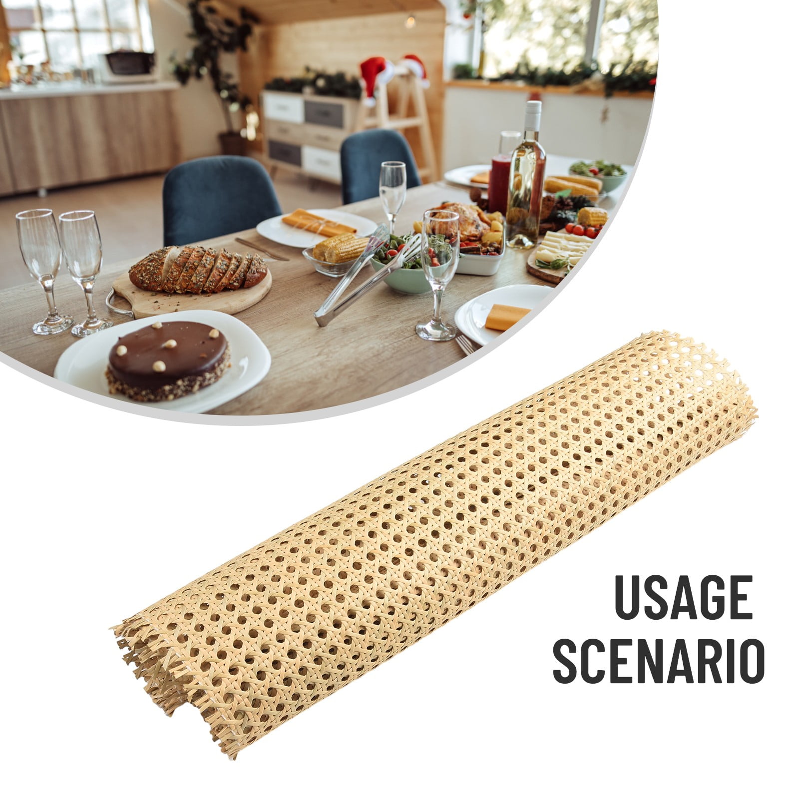 Rattan Mesh Roll Sheet Webbing Caning Material for Chairs Kit Multi-size  options