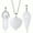 3pc White Crystal Necklace, variant on Purple Crystal Natural Stone Hexagonal Column Pendant Necklace