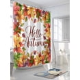 thumbnail image 3 of Fsddascl Maple Leaves Thanksgiving Shower Curtain Set - Long 72" x 84" Washable Bathtub Curtain with 12 Hooks, Fall Botanical Autumn Leaf Waterproof Fabric Stall Shower Curtains for Bathroom/Bathtub, 3 of 6