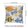 thumbnail image 4 of Set of 2, Fish bubbles Square, Double-Sided Print Home Furnishing, 4 of 8