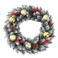thumbnail image 4 of Corona navideña Corona navideña artificial Corona para puerta de entrada Bayas rojas Navidad, 4 of 9