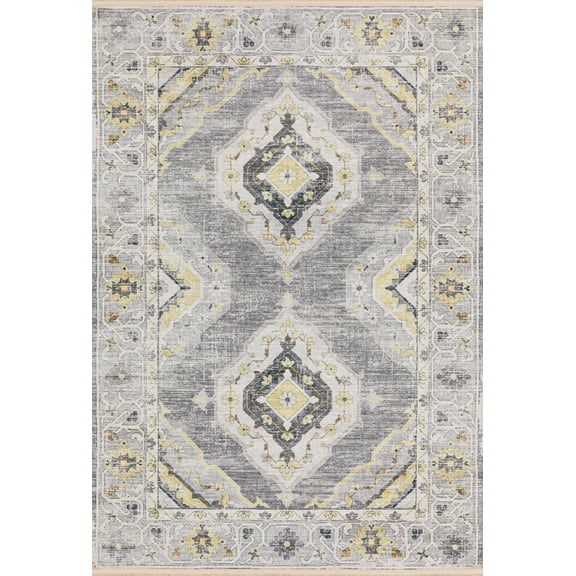 Dalyn Marbella Area Rug MB1 Mb1 Grey Grey Petals Bulbs 8' x 10' Rectangle