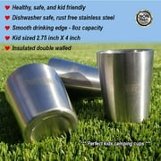 Double Wall 8oz Stainless Steel Cup for Kids - set of 3 cups