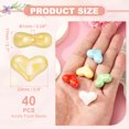 thumbnail image 2 of Uxcell 40 Pcs Focal Beads Acrylic Heart Beads Jewelry Making Charm Yellow, 2 of 7