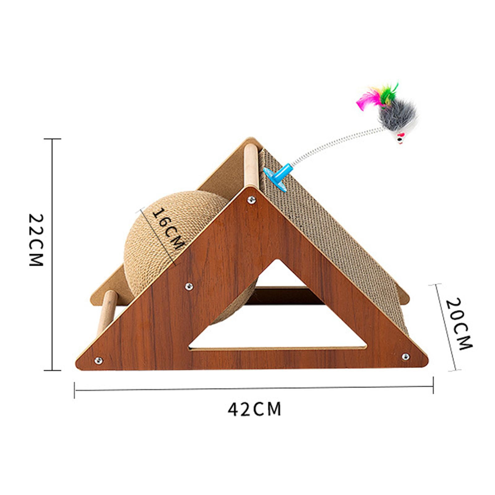 Cat Scratcher Toy, Natural Sisal Cat Scratching Ball, Interactive Solid Wood Pet Toy