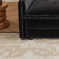 thumbnail image 5 of Corduroy Fabric Loveseat Sofa Couch with 1 Footrest for Living Room,2 Seater L-Shaped Sectional with Ottoman, Upholstered Large Size Deep Seat 2-Seat Sofa with 2 cushions, 5 of 12
