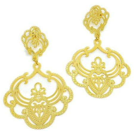 18K Gold Plated Large Charlotte Earrings, Post Earrings, Girls Jewelry Earrings by Kaneesha