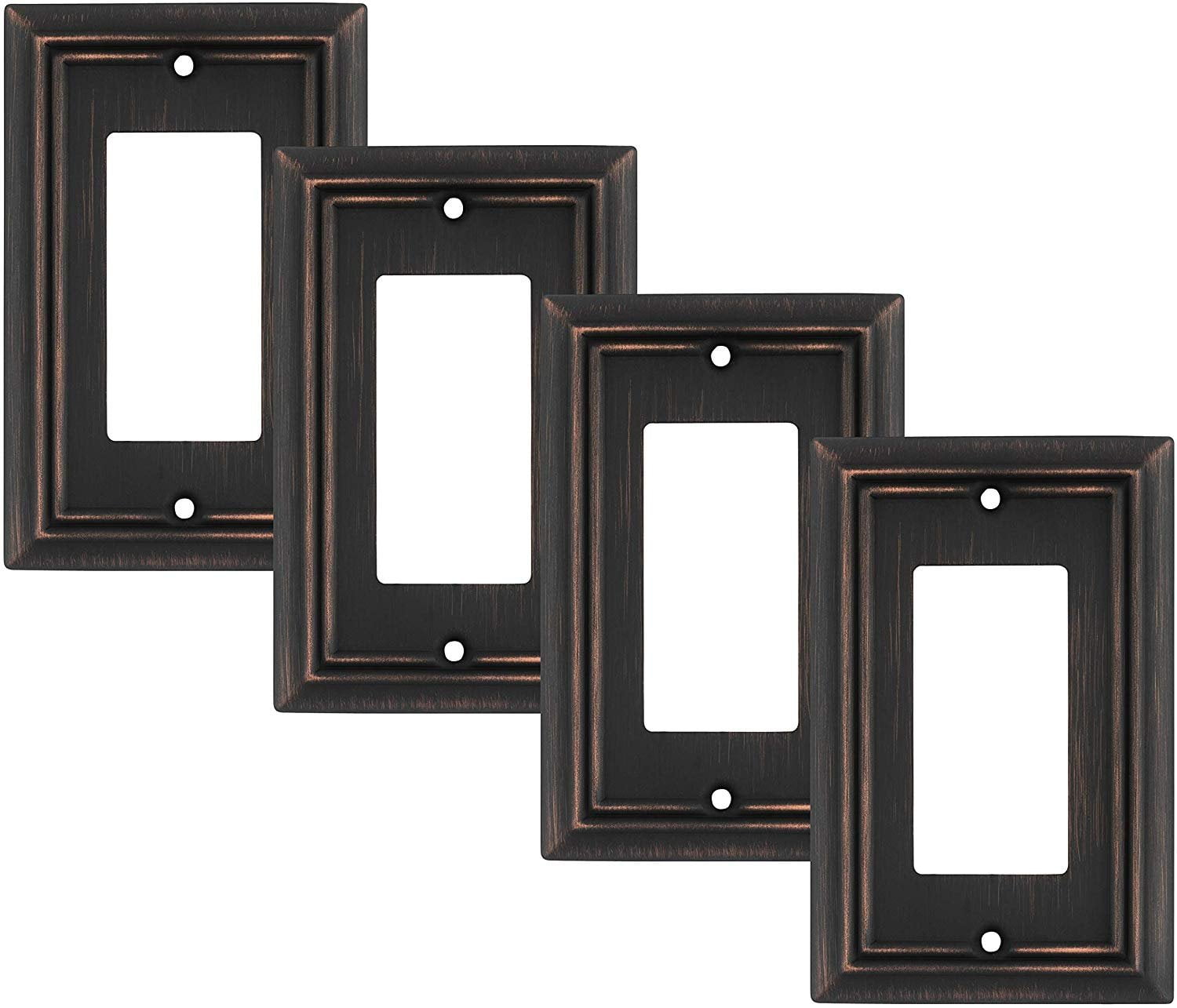 Pack of 4 Wall Plate Outlet Switch Covers by SleekLighting Decorative