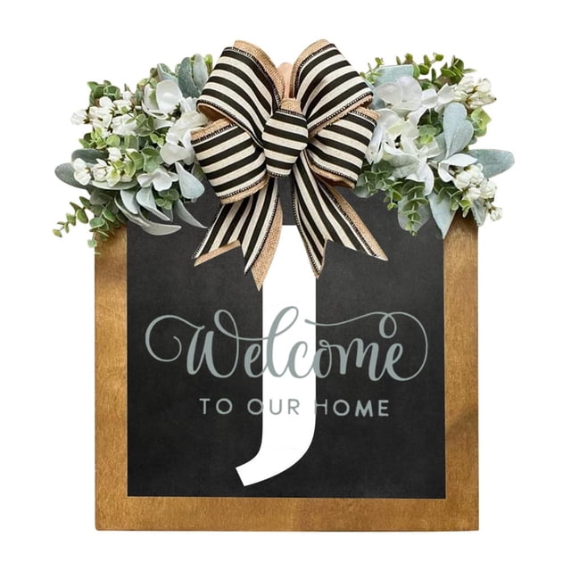 Last Name Front Door Wreath Front Door Porch Decoration for for Home Blessings Spring Parties