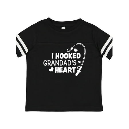 

Inktastic I Hooked Grandad s Heart with Fishing Rod Gift Toddler Boy or Toddler Girl T-Shirt