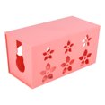 thumbnail image 2 of Caja de almacenamiento de enchufe práctico rosa, caja organizadora ordenada de cables de alambre (S), 2 of 2
