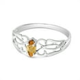 thumbnail image 3 of 14k White Gold Marquise Citrine filigree Ring, 3 of 6