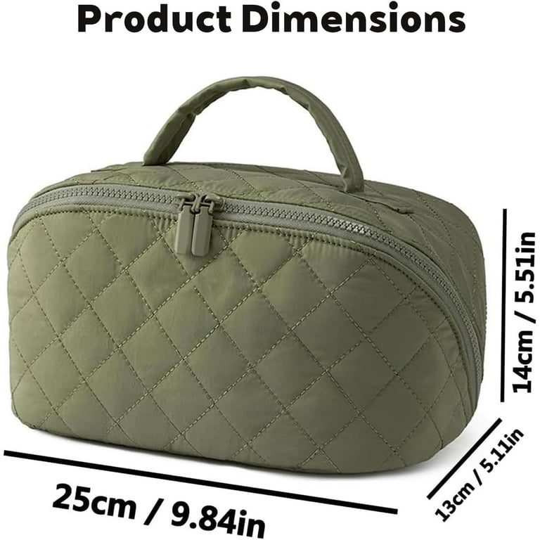 fashion makeup travel bag Impressions Vanity Mykonos with Faux Leather Top Handle, Double Zipper Closure and jewelry on the go Easy to clean and wash stains Perfect unique gift for any occasionProduct Dimensions Travel Makeup Bag, 180 Open