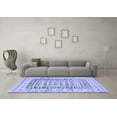 thumbnail image 3 of Ahgly Company Machine Washable Indoor Rectangle Oriental Blue Industrial Area Rugs, 7' x 9', 3 of 4