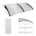 thumbnail image 5 of Gundir Door Window Awnings Canopy, Polycarbonate Sun Rain Shield for Patios Outdoor Front Door 1 Pack 80" x 38", Clear Panel Black Bracket, 5 of 8
