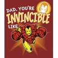 thumbnail image 2 of Women's Marvel Dad You're Invincible Like Iron Man  Graphic Tee Red X Large, 2 of 4