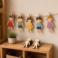 thumbnail image 4 of Unfinished Wooden People Cutouts, Natural Blank Paintable Girl Shapes, 50 Pack Assorted Random Styles, for DIY Hand Painting Craft Projects Kid Art Creation Home Decor Party Ornaments, 4 of 5