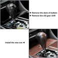 thumbnail image 3 of Perilla de palanca de cambios automática de coche para Lexus ES350 2007-2015 GS450 2007-2011 RX450h negro imitación de cuero grano de madera marrón, 3 of 7