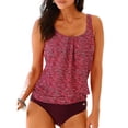thumbnail image 1 of Kawell Two Piece Blouson Tankini Swimsuits for Women Modest Bathing Suits Loose Fit Swimwear, 1 of 3