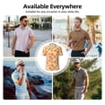 thumbnail image 7 of Polo Shirts for Men, Cute Orange Flower Leaves Cuteness Casual Mens Polo Shirts Short Sleeve Button Down Classic Mens Golf Polo Shirts, 7 of 7