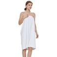 thumbnail image 3 of Toptie Women's Cotton Terry Spa Shower Bath Towel Wrap-White-S/M, 3 of 6