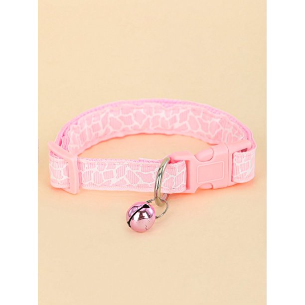 1pc Pet Collar With Mesh Pattern, Bell And Bow Tie For Cat And Dog