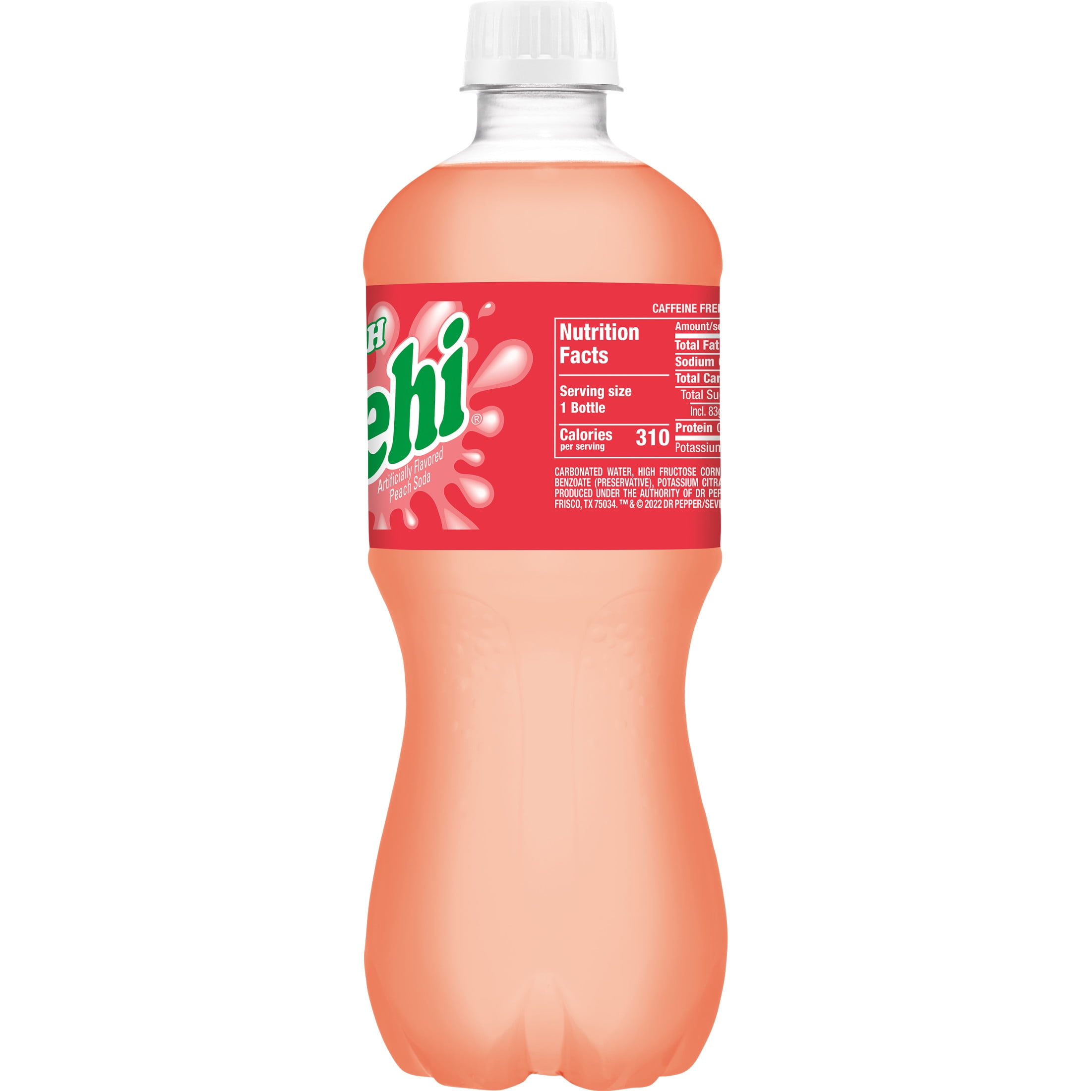 Nehi Caffeine Free Peach Soda Pop, 20 fl oz, Bottle - Walmart.com