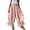 G94 Pink, variant on LUGOGNE Harem Pants Women Smocked Elastic Waist Baggy Lounge Pants Pleated Ruffle Hem Lightweight Flowy Casual Trousers with Pockets Black,M