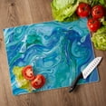 thumbnail image 6 of CounterArt Ocean Vibe 3mm Tempered Glass Cutting Board 15" by 12", 6 of 8