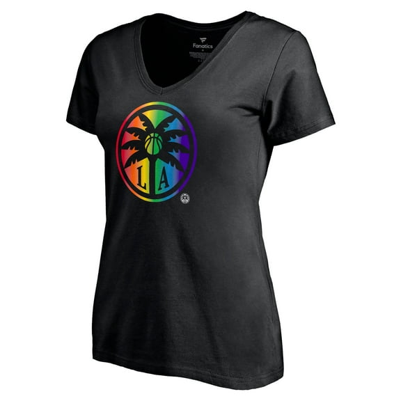 Women's Black Los Angeles Sparks Team Pride V-Neck T-Shirt