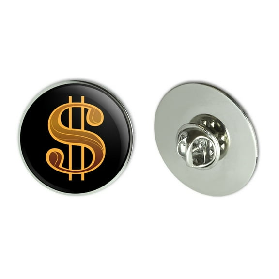 Dollar Sign Symbol Metal 1.1" Tie Tack Hat Lapel Pin Pinback