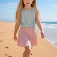 thumbnail image 6 of Tisuna Little Girls Summer T-Shirts Solid Color Sleeveless Crew Neck Tops Comfortable Lightweight Toddler Youth Kids Casual Dailywear Grey Size 9-10 Years, 6 of 6