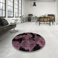 thumbnail image 3 of Ahgly Company Indoor Rectangle Abstract Raspberry Purple Abstract Area Rugs, 6' x 9', 3 of 6