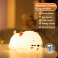 thumbnail image 5 of Luz de noche para niños Lámpara de gato, 7 colores Linda luz de noche para niños Luz de noche, Control de grifo Lámpara de luz de noche para bebé, USB Recargable Luces de noche para niños pa, 5 of 5