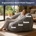 thumbnail image 3 of VENTOPYR Bean Bag Chair,Soft Foam Lazy Sofa Chair with Premium Memory Foam Filler for Living Room, Bedroom, Dorm, 3 of 7