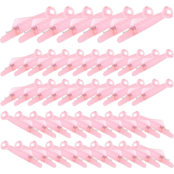 50 enhebradores de agujas (2024), máquina de coser de boca de pez, enhebrador automático de agujas, color rosa, herramienta de enhebrado rápido con punta de pez.