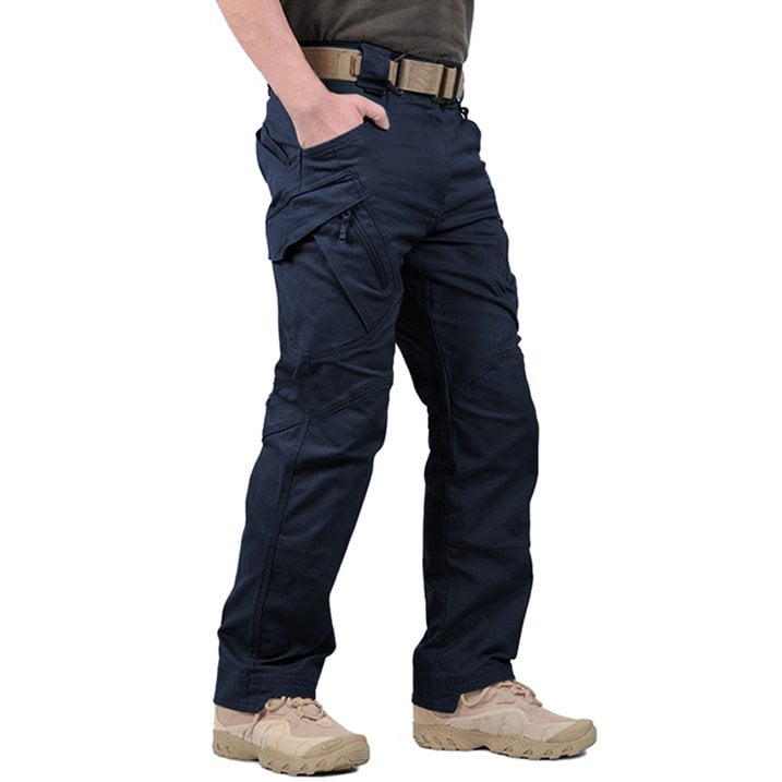 BKS Mens Navy Combat Cargo Work Trousers (W50, L31) - B&Q