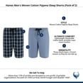 thumbnail image 6 of Hanes  Woven Cotton Pajama Sleep Shorts (Pack of 2) (Men), 6 of 6
