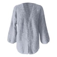 thumbnail image 3 of Cardigan Sweaters for Women Fall Winter Long Lantern Sleeve Loose Casual Open Front Fuzzy Sweater Coats Outerwear, 3 of 3