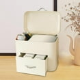 thumbnail image 6 of Almencla Bread Box Bread Holder Durable Portable Metal Bread Storage Container Bread Bin for Kitchen Counter Entrance White, 6 of 8