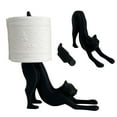 thumbnail image 4 of Shoreew Cat Toilet Paper Holder Desktop Fun Roll Paper Holder Black Leopard Cat Toilet Roll Dispenser for Bathroom Decoration Storage, 4 of 7