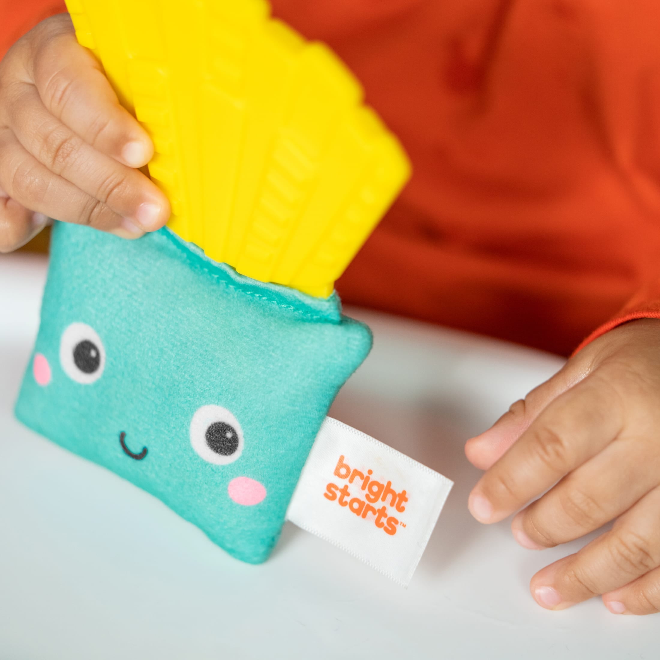 Bright Starts Side of Smiles French Fry Crinkle Teether, Unisex, 3 months+