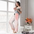 thumbnail image 5 of Cauagu Pink Marble Pajama Pants for Women Loose Fit Wide Leg Trouser Pants Casual Elastic Waist Drawstring Lounge Pants, 5 of 6