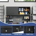 thumbnail image 5 of Metal Wall Cabinet with Locking Door and Shelf, Hanging Garage Cabinets with Up-Flip Doors for Garage, Warehouse, Home, Office, Assembly Required (Black, One Cabinet), 5 of 6