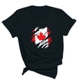 thumbnail image 3 of FAIWAD T-Shirt d'Été pour Femmes Fête du Canada Léger à Manches Courtes Col Rond T-Shirts Hauts Imprimé Graphique Blouses de Détente Basiques, 3 of 3