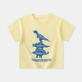 thumbnail image 2 of MEZZALL Children T Shirts Short Sleeve Cartoon Dinosaur Summer O-Neck Baby Tops Cozy Toddler Blouses Clothing, 2 of 9